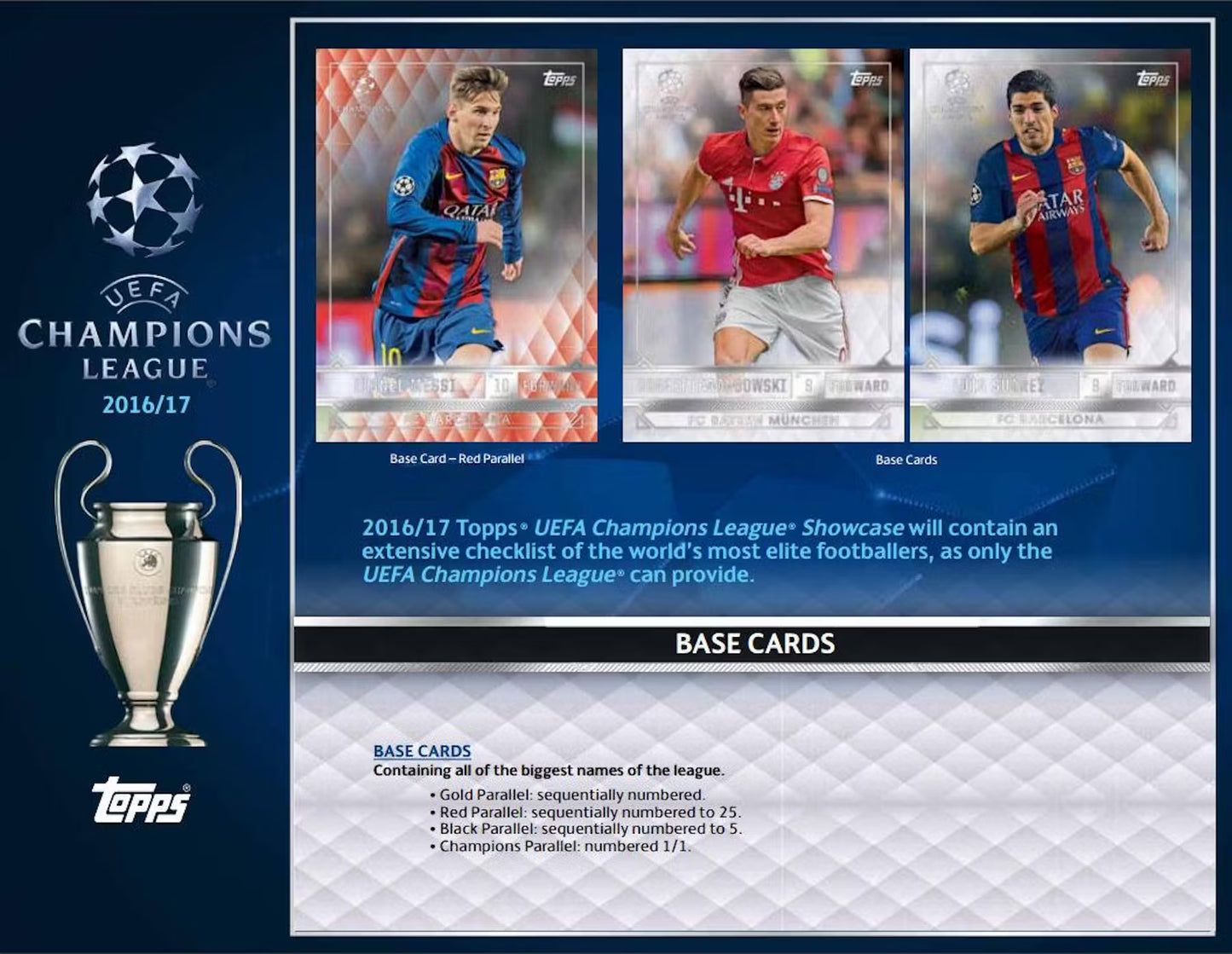 2016/17 Topps UEFA Champions League Showcase Soccer Hobby Box