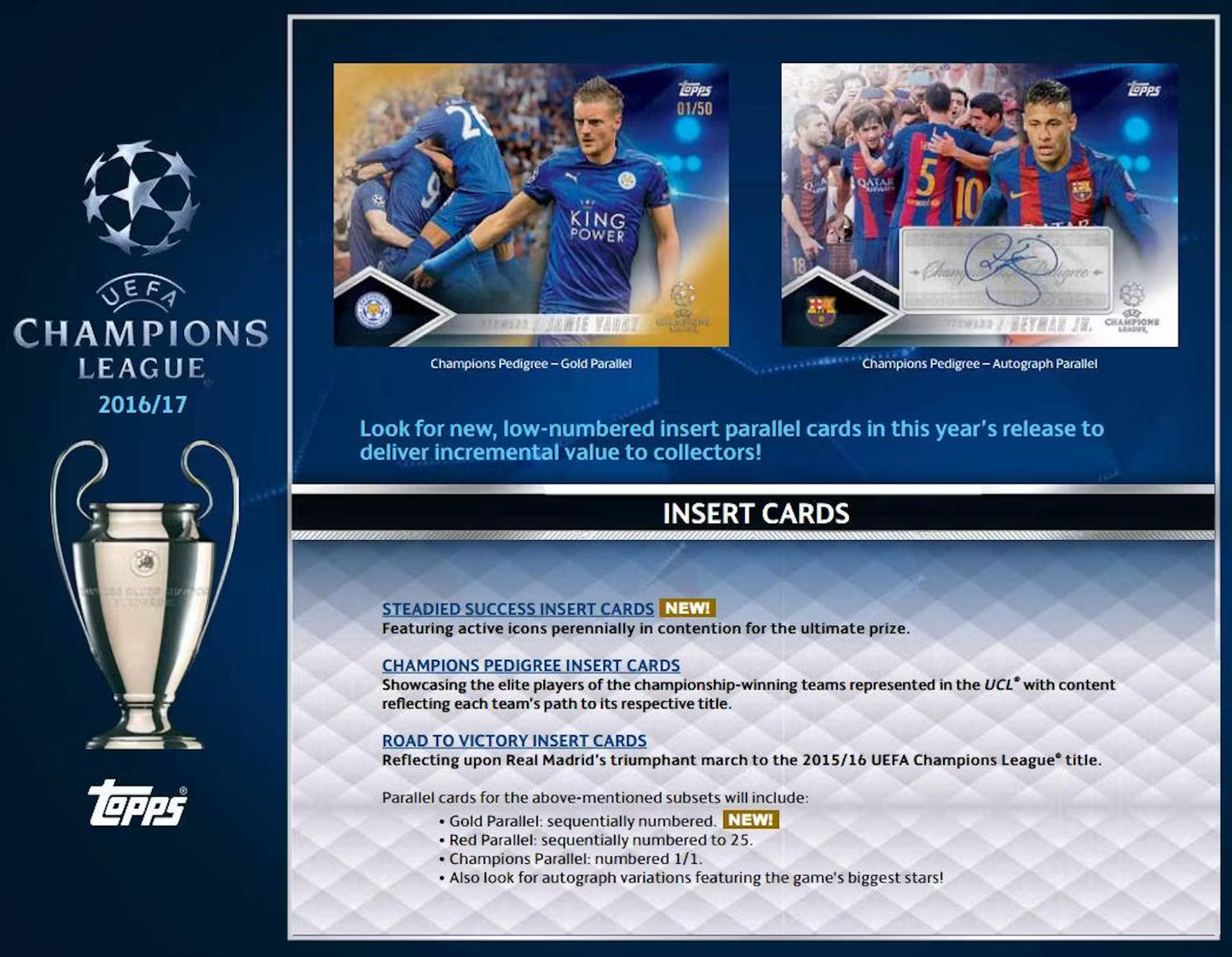 2016/17 Topps UEFA Champions League Showcase Soccer Hobby Box