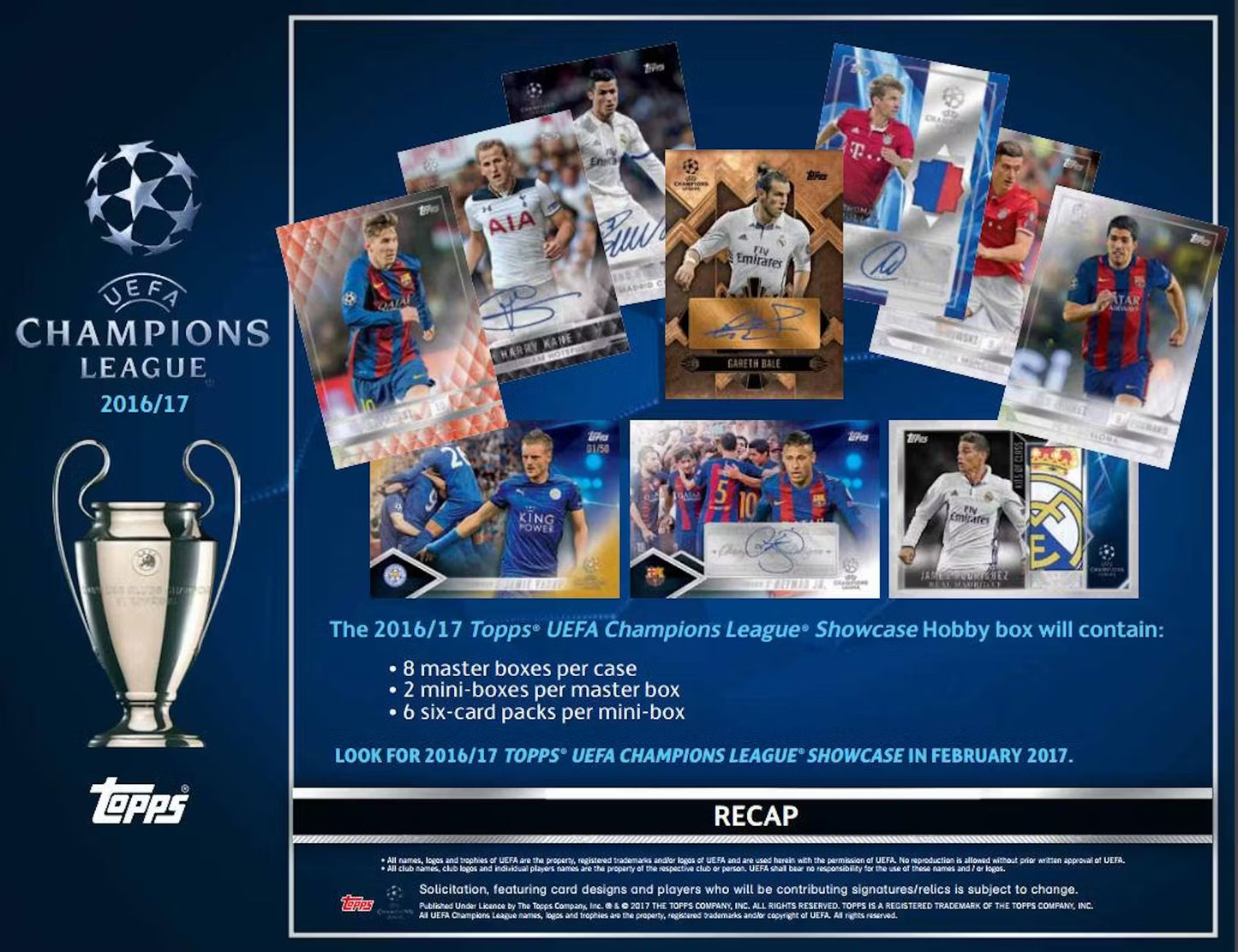 2016/17 Topps UEFA Champions League Showcase Soccer Hobby Box