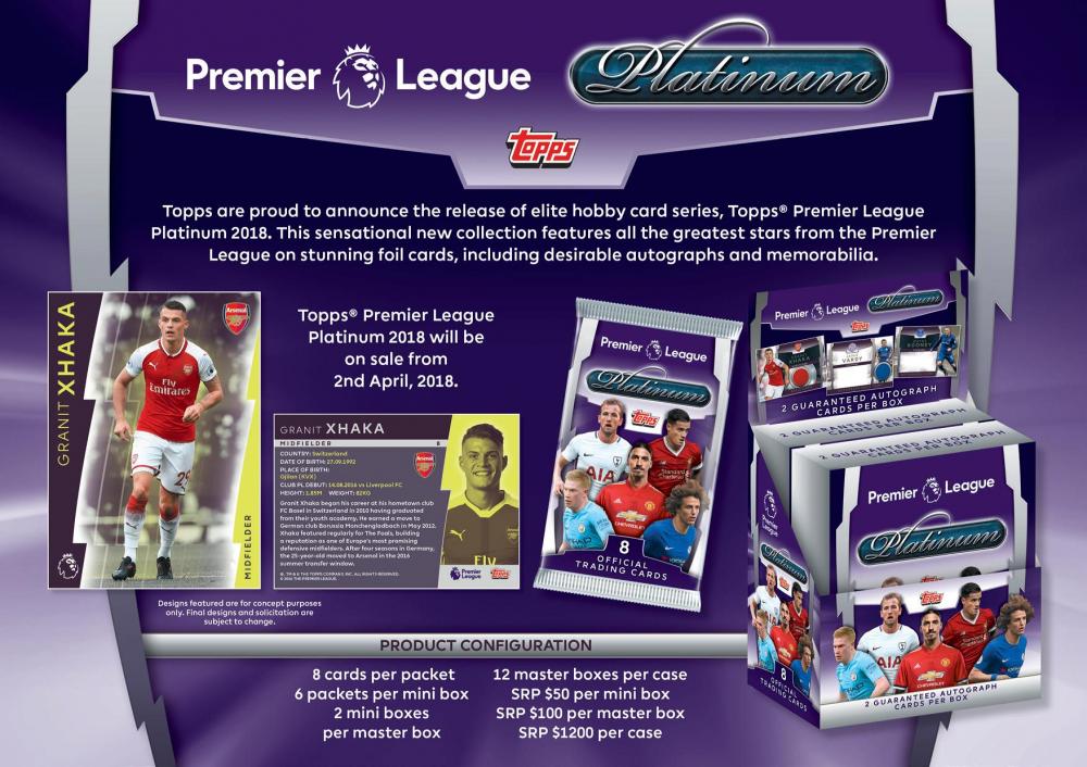 Topps Platinum Premier League 2017/18 Master Box