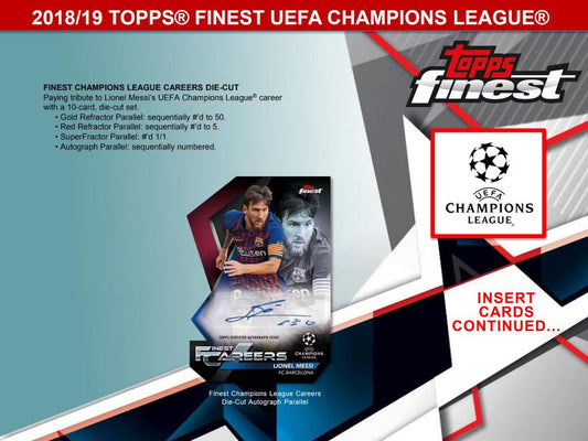 2018/19 Topps Finest UEFA Champions League Soccer Hobby Box