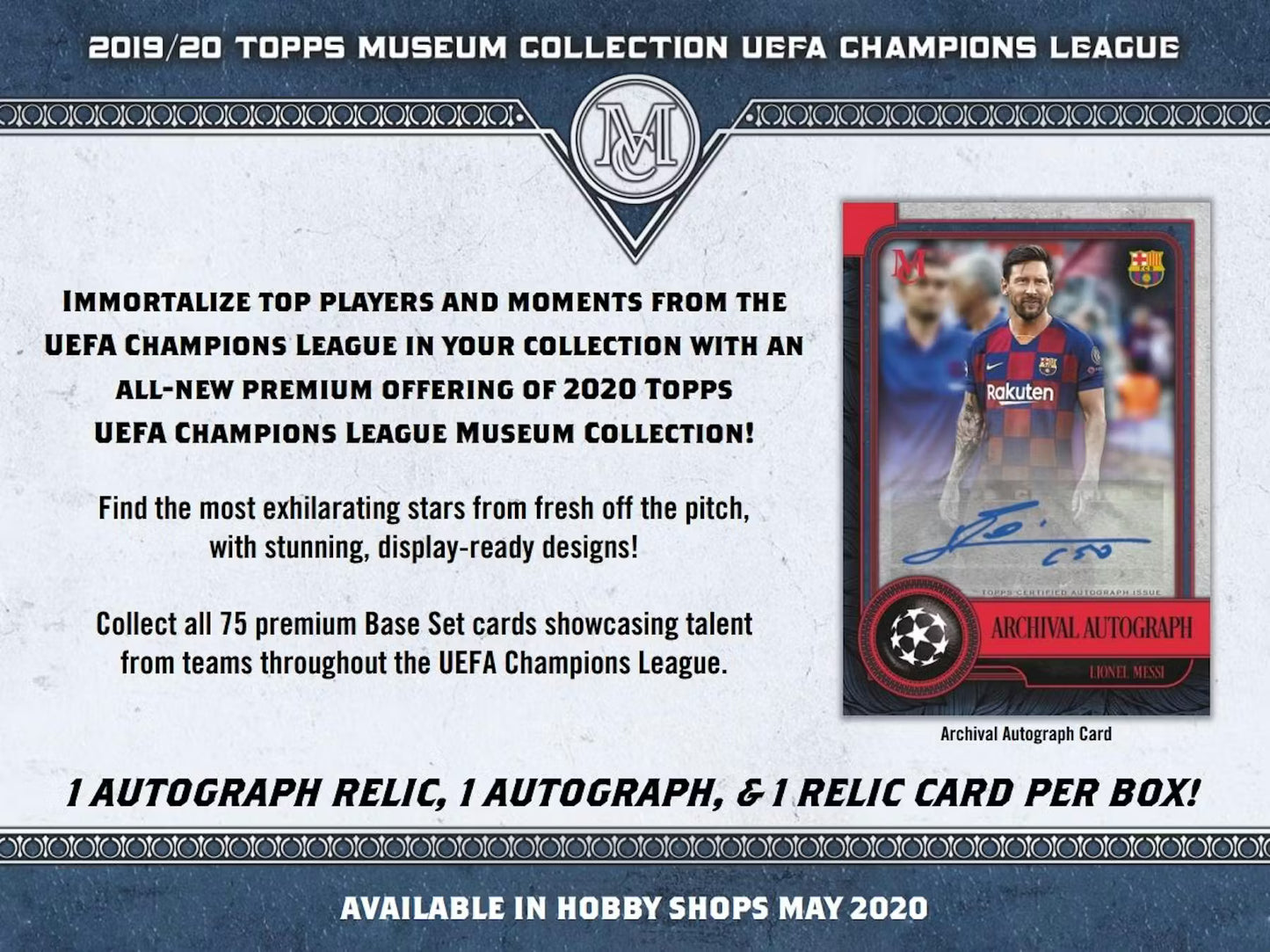 2019/20 Topps UEFA Champions League Museum Collection Soccer Hobby Box