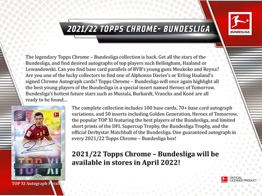2021/22 Topps Chrome Bundesliga Soccer Lite Box