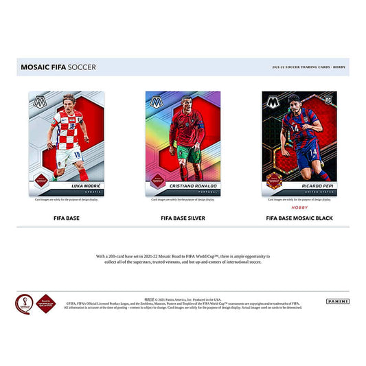 Panini 2022 Road To World Cup Mosaic Soccer Trading Card Hobby Factory Case