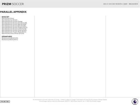 Panini Prizm Premier League 2024/25 Breakaway Box