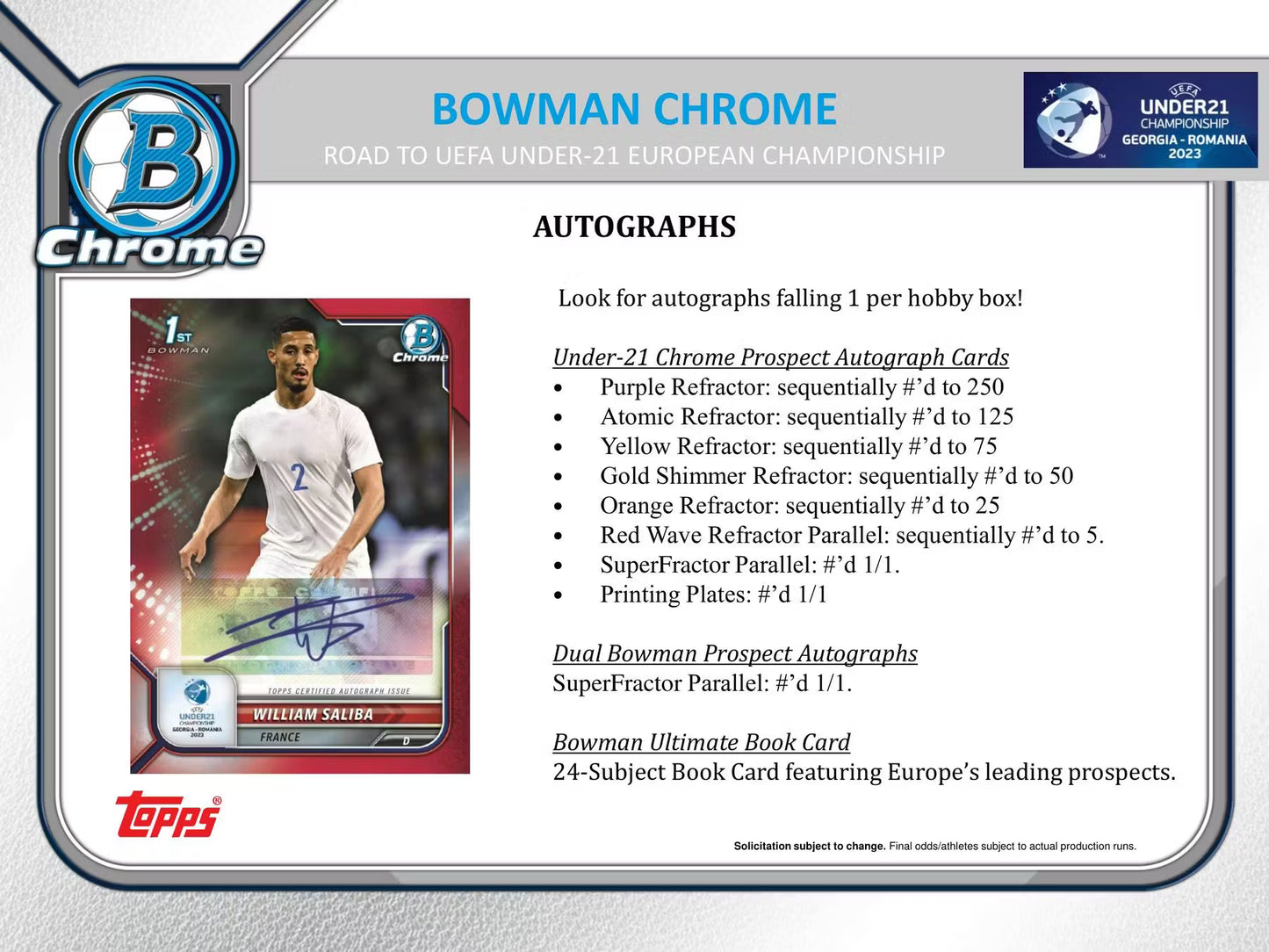 Topps Chrome Bowman Road to UEFA U21 Euros 2022 Hobby Box