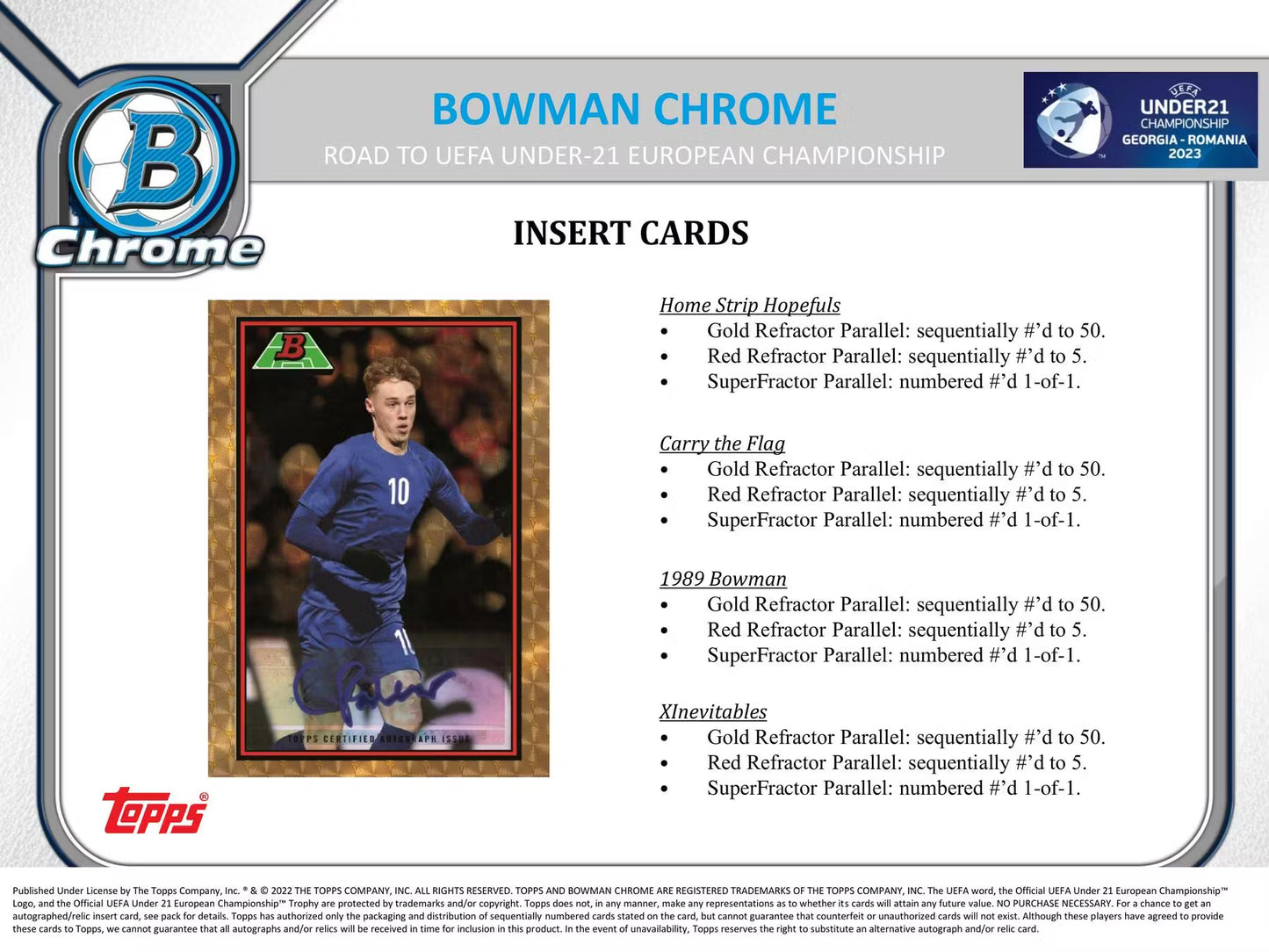Topps Chrome Bowman Road to UEFA U21 Euros 2022 Lite Case