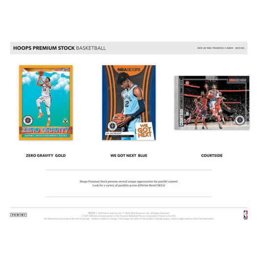 Panini Hoops Premium Stock Basketball 2019/20 Hanger Box