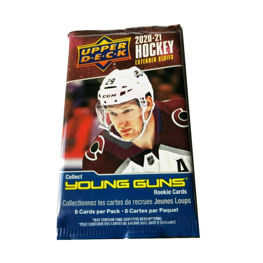 2020/21 Upper Deck Extended Series Hockey Pack of 8 Cards Collect Young Guns Pack