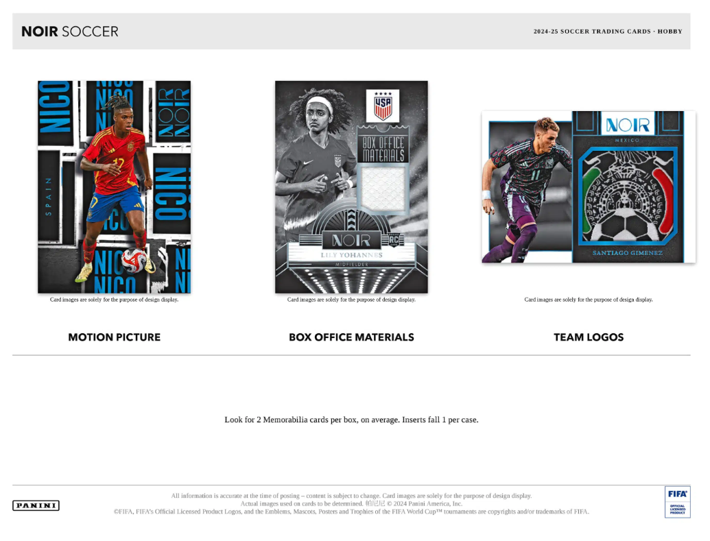 Panini Noir Soccer 2024/25 Case - Pre order