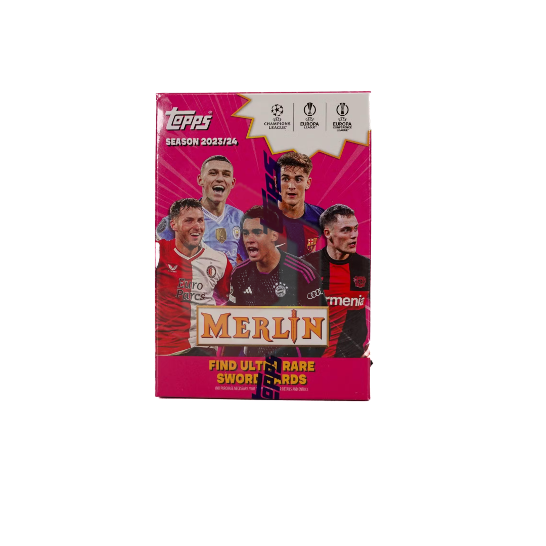 2023/24 Topps Chrome Merlin UEFA Club Competitions Soccer 7-Pack Blaster Box