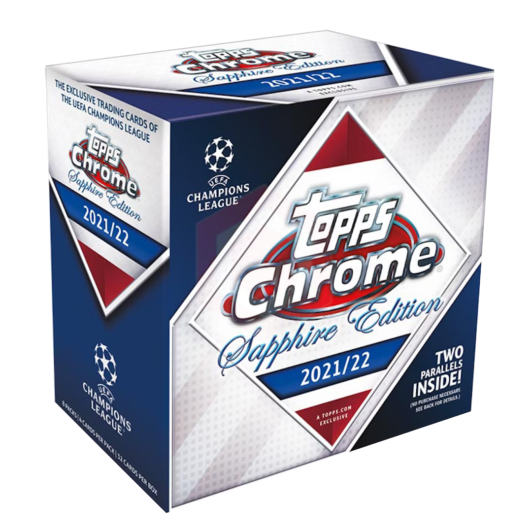 2021-22 Topps Chrome UEFA Champions League Sapphire Edition Soccer Box