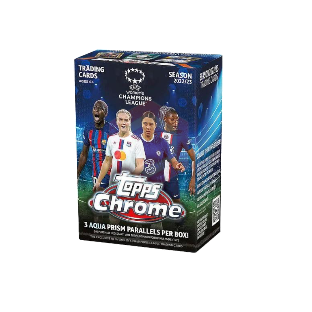 2022/23 Topps Chrome UEFA Women's Champions League Soccer 8-Pack Blaster Box
