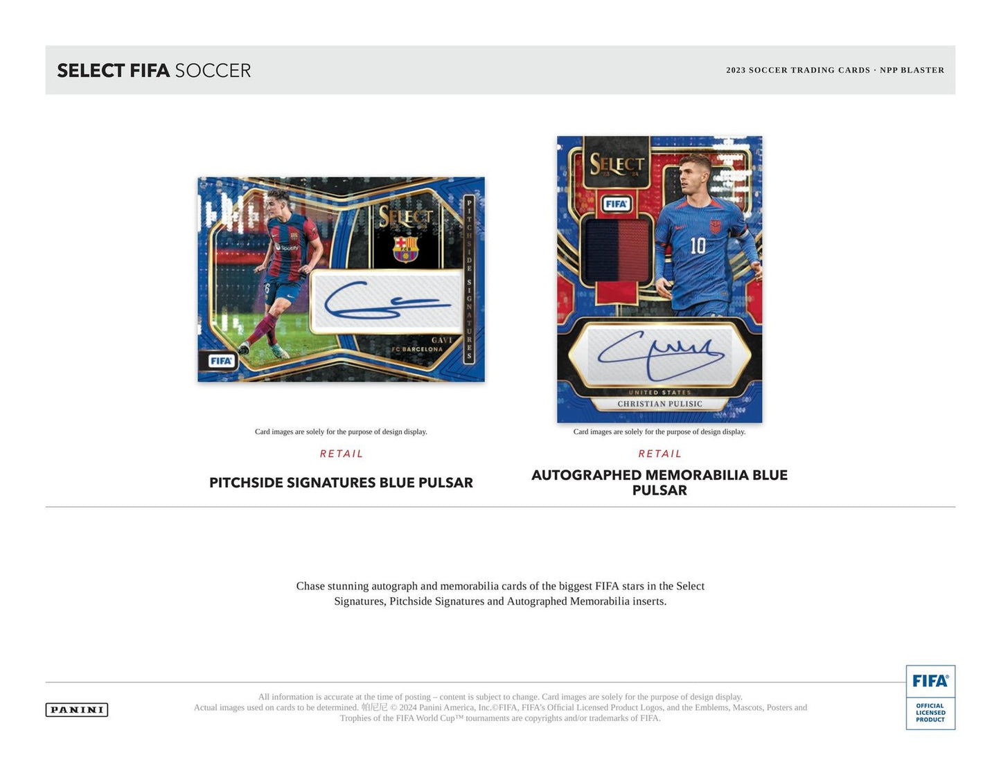 2023/24 Panini Select FIFA Soccer 6-Pack Blaster Box