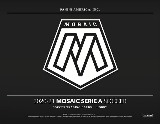 Panini Mosaic Serie A Soccer 2020/21 Hobby Box - Sell Sheet Page 1