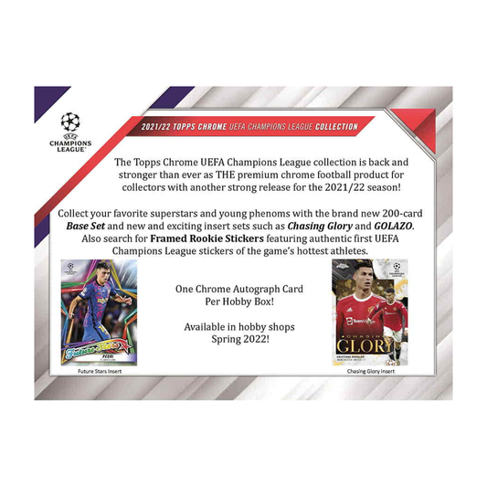 Topps Chrome UEFA Champions League Soccer 2021/22 Hobby Box