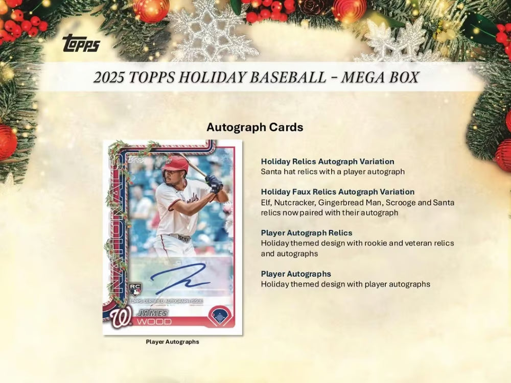 Topps Holiday Baseball MLB 2025 Mega Box