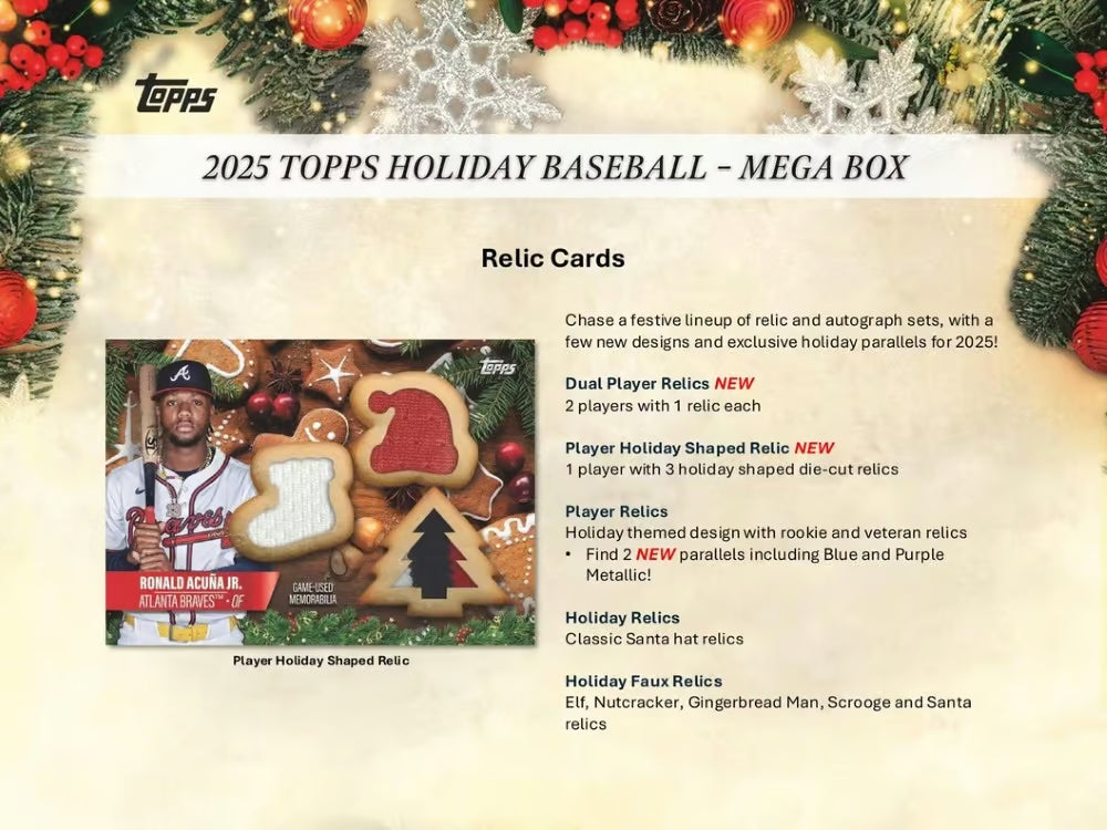 Topps Holiday Baseball MLB 2025 Mega Box