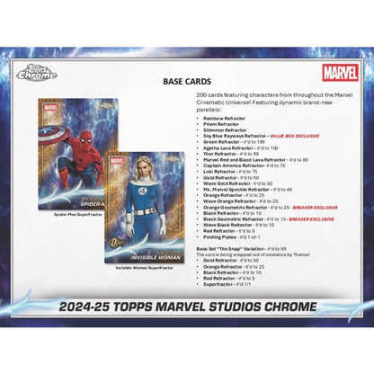 2025 Topps Marvel Studios Chrome Hobby Box