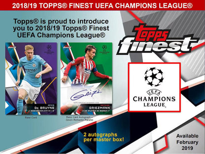 2018/19 Topps Finest UEFA Champions League Soccer Hobby Box