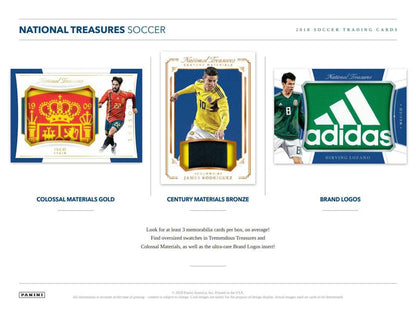Panini National Treasures Soccer 2018 Hobby Box