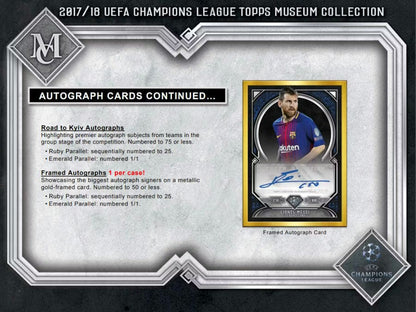 2017/18 Topps UEFA Champions League Museum Collection Soccer Hobby Box