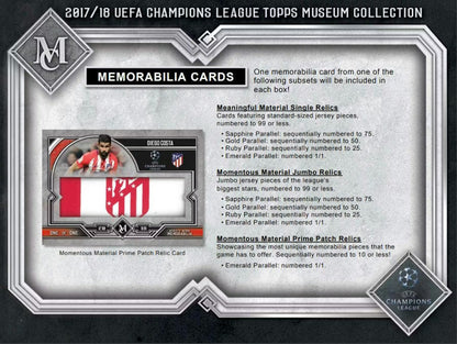2017/18 Topps UEFA Champions League Museum Collection Soccer Hobby Box