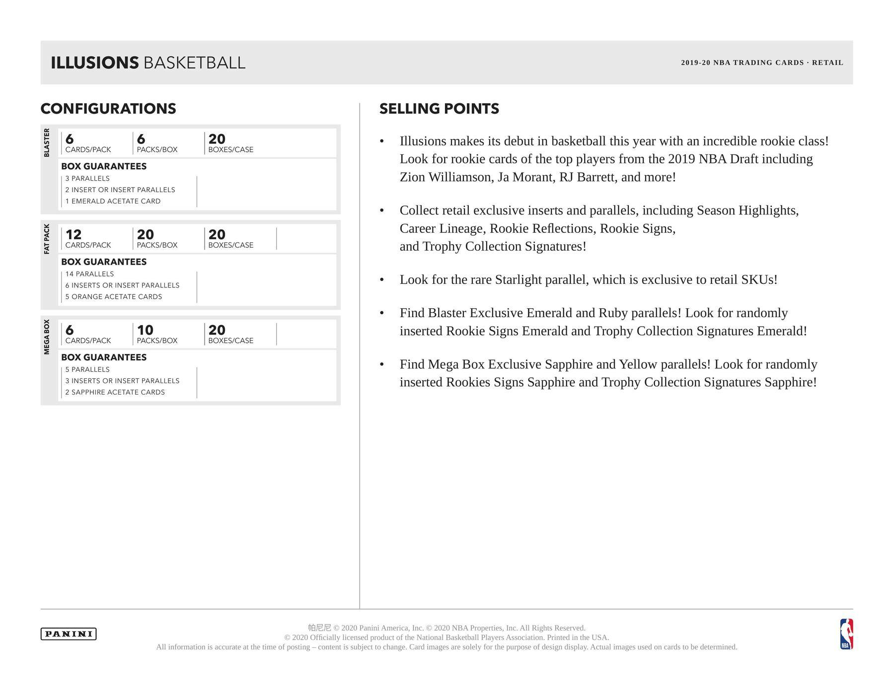 2019/20 Panini Illusions Basketball Mega Box - gallery image 7
