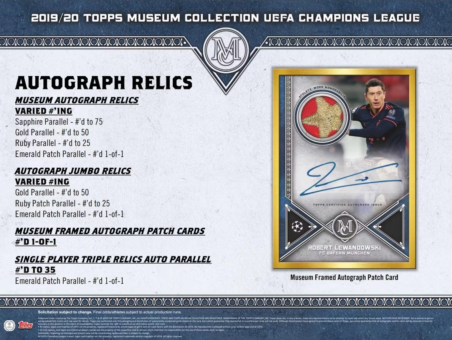 2019/20 Topps UEFA Champions League Museum Collection Soccer Hobby Box