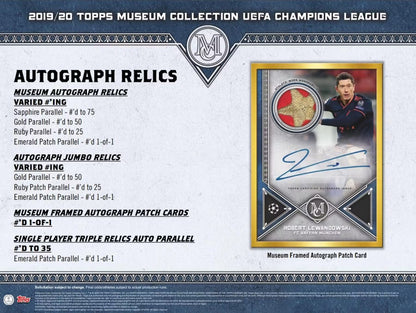 2019/20 Topps UEFA Champions League Museum Collection Soccer Hobby Box