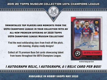 2019/20 Topps UEFA Champions League Museum Collection Soccer Hobby Box