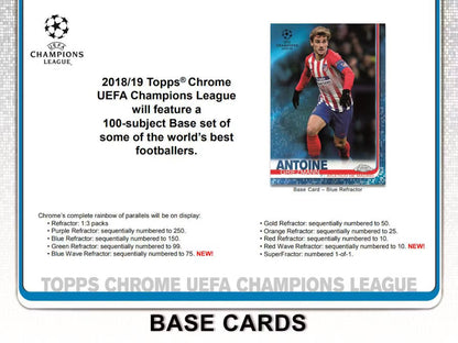 Topps Chrome UEFA Champions League Soccer 2018/19 Hobby Box