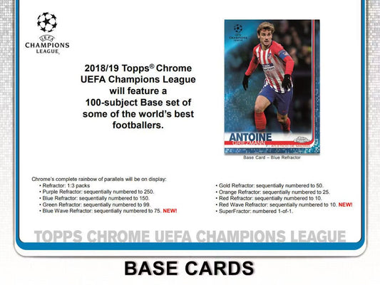 Topps Chrome UEFA Champions League Soccer 2018/19 Hobby Box