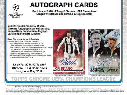 Topps Chrome UEFA Champions League Soccer 2018/19 Hobby Box