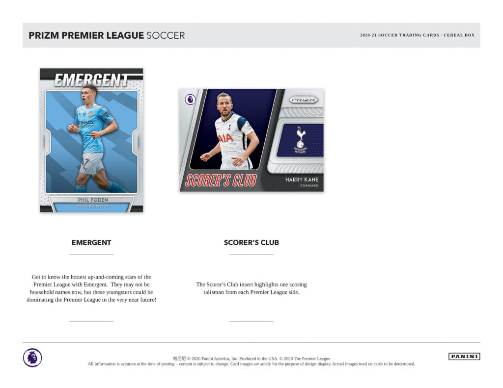 Panini Prizm Premier League Soccer 2020/21 Hobby Box