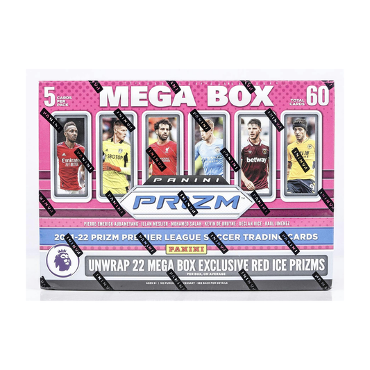 2021/22 Panini Prizm Premier League EPL Soccer Mega Box (Red Ice Prizms!)