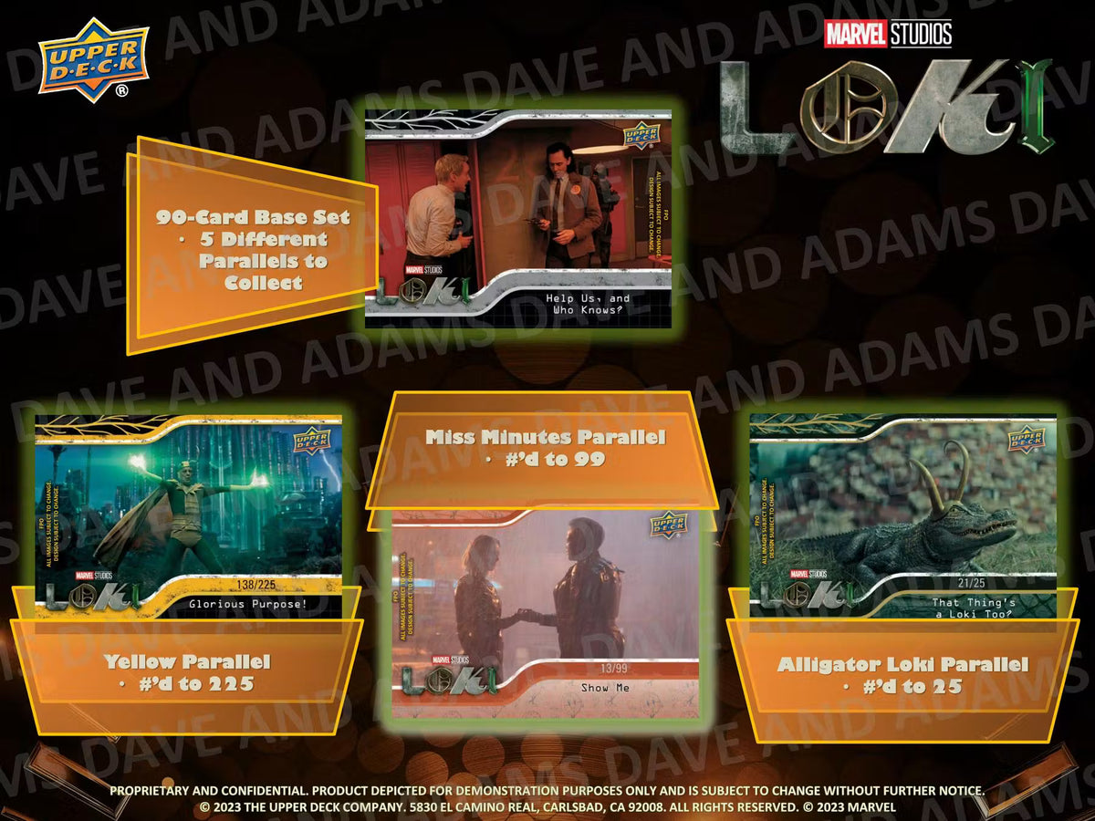 Upper Deck Marvel Studios Loki 2023 – sample cards and parallels overview