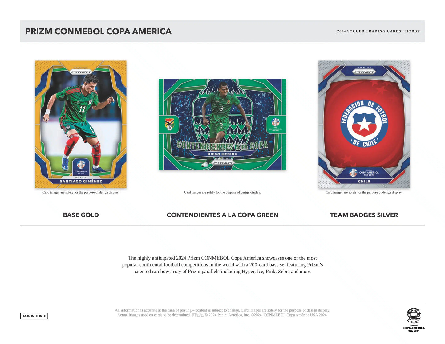 Panini Prizm Copa America 2024 Soccer Mega Box Case