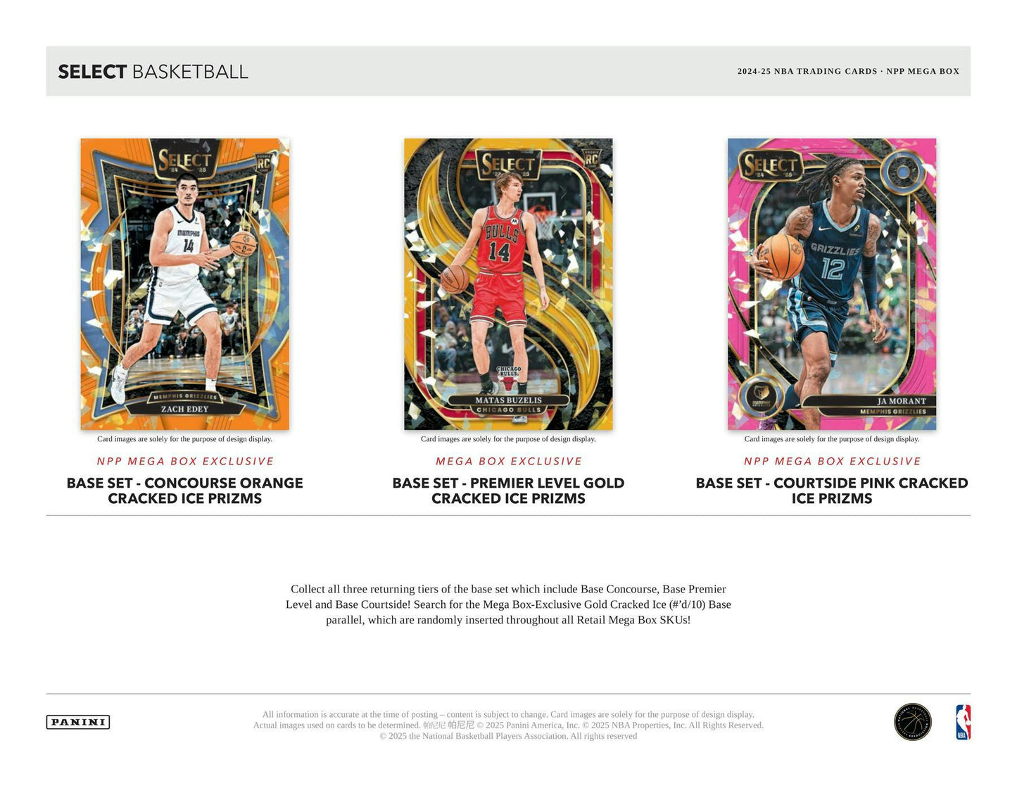 Panini Select Basketball Cracked Ice 2024/25 Retail Mega Box - gallery image 4