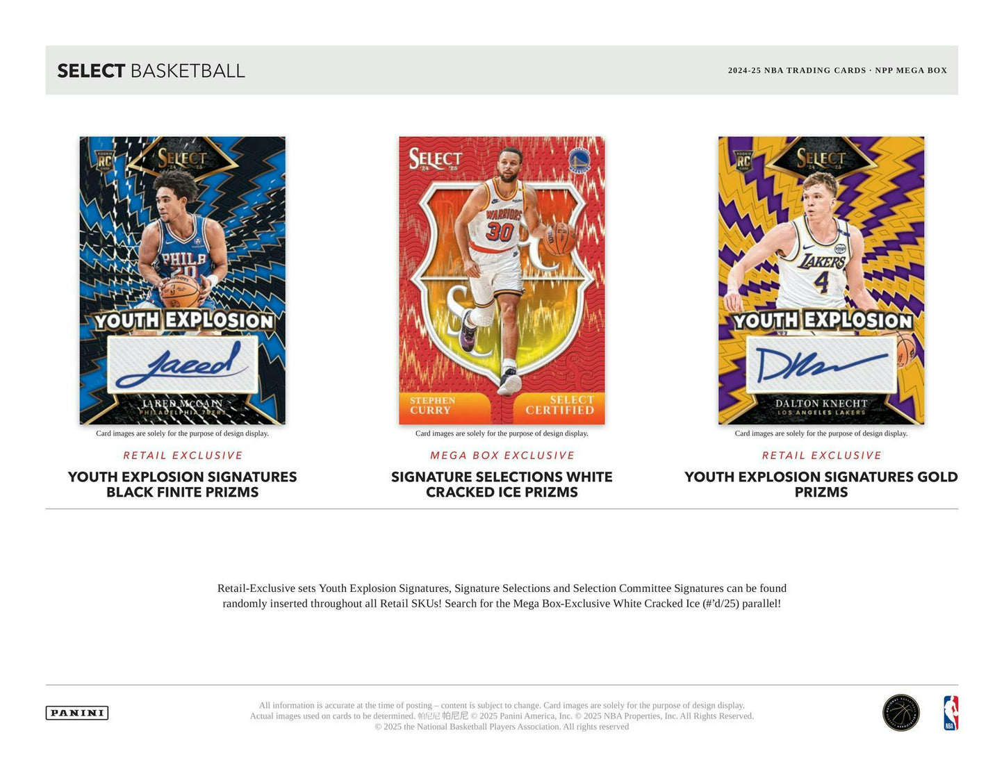 Panini Select Basketball Cracked Ice 2024/25 Retail Mega Box - gallery image 5