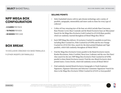 Panini Select Basketball Cracked Ice 2024/25 Retail Mega Box - gallery image 8