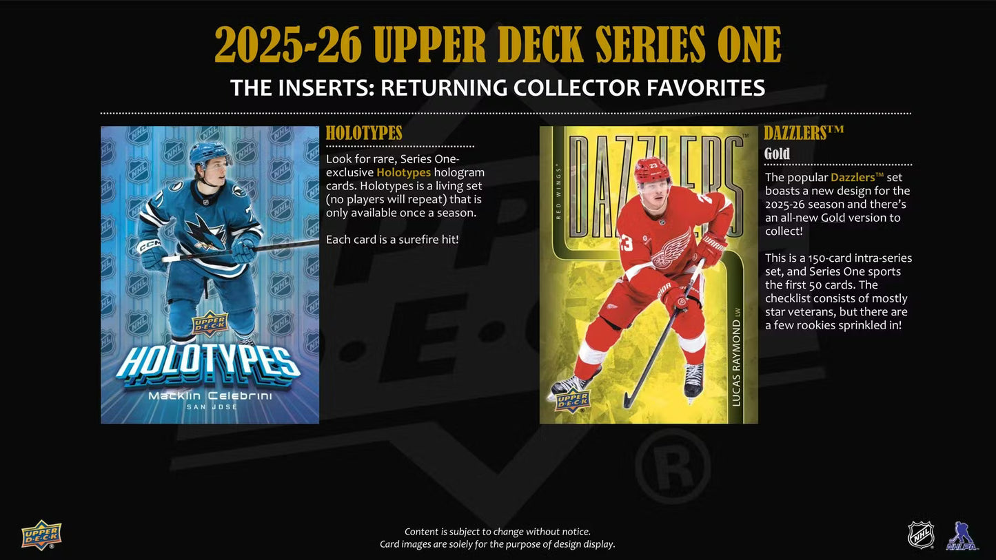 Upper Deck Series 1 Hockey 2025/26 Blaster Box