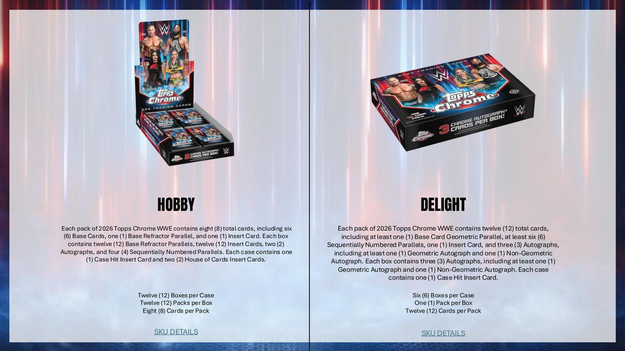 2026 Topps Chrome WWE Breakers Delight Hobby Box - Pre order