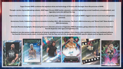2026 Topps Chrome WWE Breakers Delight Hobby Box - Pre order