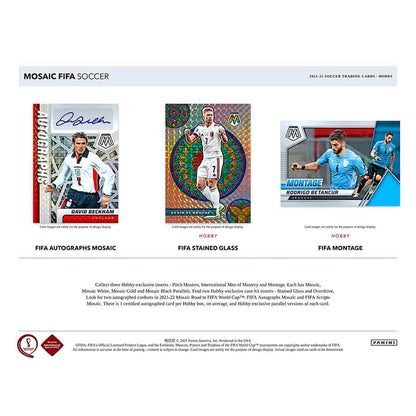 Panini 2022 Road To World Cup Mosaic Soccer Trading Card Hobby Factory Case