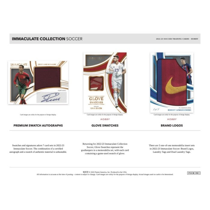 Panini Immaculate Soccer 2022/23 – memorabilia card previews