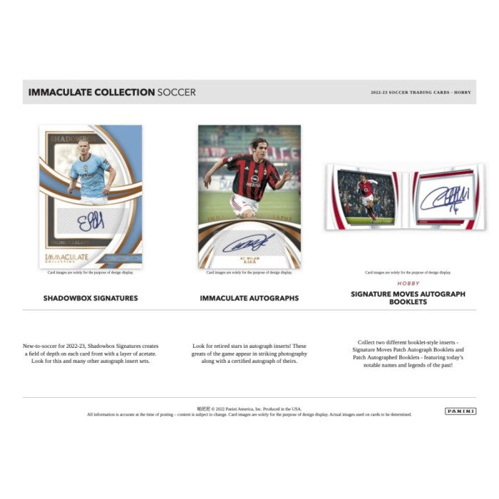 Panini Immaculate Soccer 2022/23 – autograph and memorabilia card previews