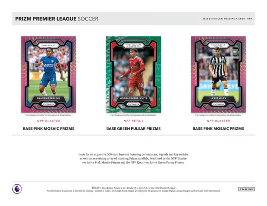 Panini Prizm Premier League Soccer 2023/24 – base card parallel previews