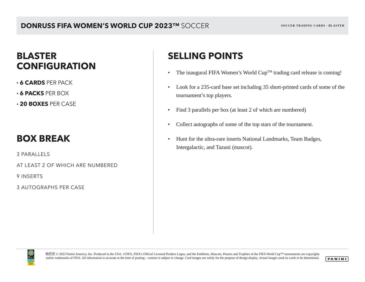2023 Panini Donruss Soccer FIFA Women's World Cup Blaster Box - gallery image 8