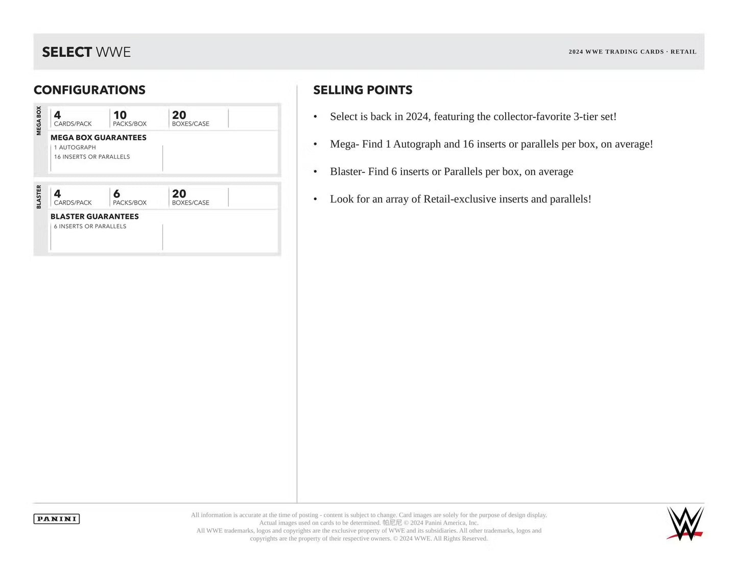 Panini Prizm WWE Blaster Box 2024